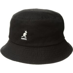 Kangol Washed All Black White Logo K4224HT Boonie Bucket Hat Unisex Adult Large